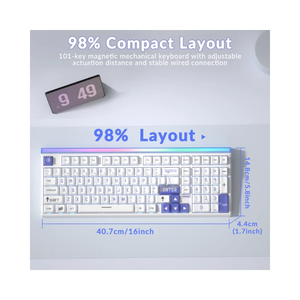 Clavier de jeu magnétique AULA Hero 99, taux de polling 8K, clavier à effet Hall, actionnement RT 0,01 mm pour les joueurs hardcore professionnels - Product Image 6