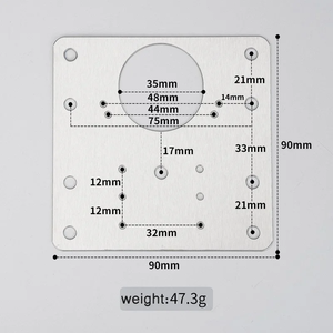 Planche de réparation de charnière de meuble en acier inoxydable pour la maison et le bureau - Outil d'installation de charnière durable avec support fixe et vis - Product Image 6