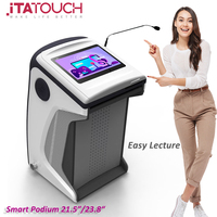 Проверенный ITATOUCH 23,8-дюймовый смарт-киоск с двумя экранами, стилусом с 8192 уровнями чувствительности к нажатию и управлением через ПК для высококлассных конференций