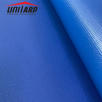 Bâches stratifiées par PVC imperméables bleues de 550gsm 610gsm pour l'auvent de tente, tissu anti-UV d'auvent de toile de PVC