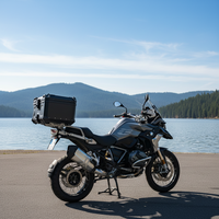Boîte à bagages arrière étanche et antichoc 55L F2-moto, coffre en aluminium pour moto