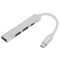 Nouvel adaptateur multiport USB-C 4-en-1 (USB 3.0, 2.0, Type-C 3.1) pour MacBook Pro/Air, PC, ordinateur, tablette, ordinateur portable