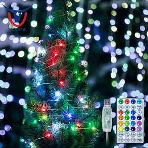 Guirnalda de Luces de Hadas que Cambian de Color - 33 pies, 100 LED, Cable Plateado USB, con Control Remoto y Temporizador, Luces de Hadas Estrelladas - Product Image 5