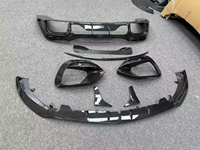 Kit carrosserie en fibre de carbone sèche style B pour Mercedes-Benz SL43 SL63 AMG : Lame avant, grille d'aération avant, jupes latérales, diffuseur, spoiler, garniture d'aile, échappement