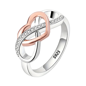 925 Sterling <b>Silver</b> Rhodium Plated Trendy Pave Setting Eternity Cross Diamond Stackable <b>Wedding</b> Engagement <b>Bands</b> for Women - Product Image 1