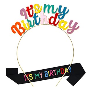 Princess Birthday Girl Tiara and <strong>Sash</strong> Glitter Party Accessories Durable Decorations and Gifts for Birthday Parties - Product Image 4