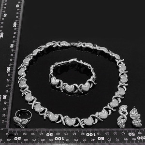Moda Yulaili Set di gioielli da sposa più recenti I Love You <span class=keywords><strong>Xoxo</strong></span> abbraccio e bacio collana di gioielli Set X0018 - Product Image 4