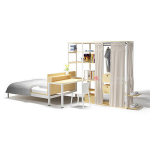 האכסניה ריהוט מעונות מתכת יחיד מיטה עם ספה נפתחת מתחת למיטה שינה למבוגר - Product Image 6