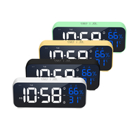 Réveil numérique de table à LED horloges de bureau électroniques alimentées par type-c