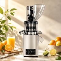 Extracteur de Jus Commercial Automatique 750W en Acier Inoxydable Finition Miroir à Large Ouverture avec Séparation de la Pulpe
