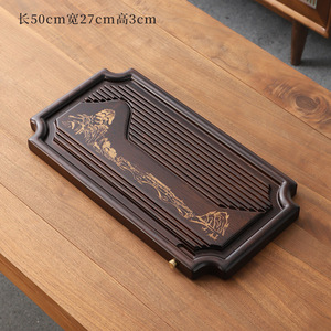 <b>Bamboo</b> small board tea <b>table</b>, drainage type, tea tray with drain outlet, whole board, dense text distribution and dropshipping - Product Image 6