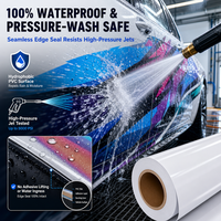 Rouleau de vinyle auto-adhésif PVC blanc brillant 95 microns, imprimable jet d'encre éco-solvant UV latex pour signalétique publicitaire et bannières