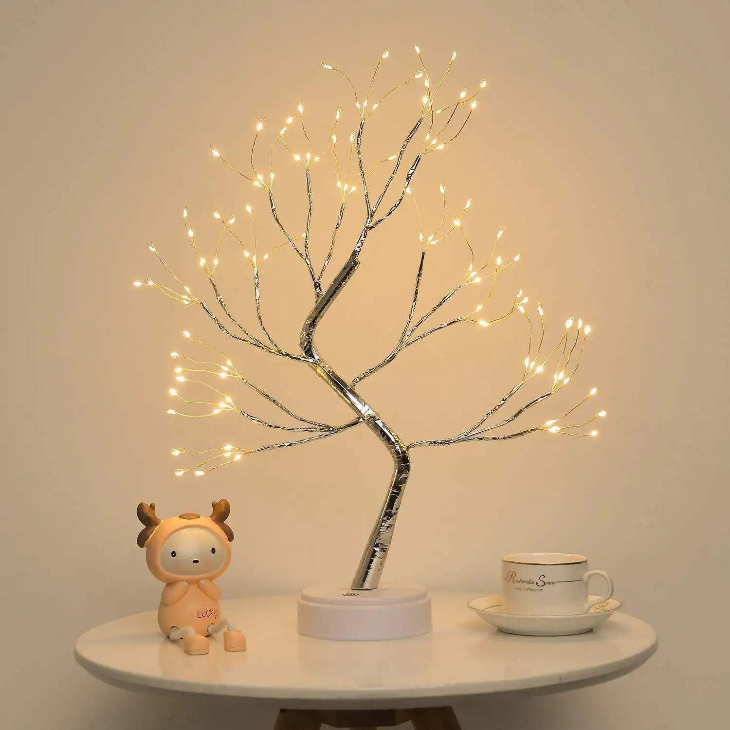 Led Koperdraad Boom Lamp Verstelbare 108led Takken Fee Tafelblad Bonsai Kunstmatige Boom Lichten Voor Thuis Kerst Decoraties