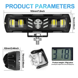 Feux antibrouillard LED RGB 12V-24V, nouveau style, feux de conduite, feux stroboscopiques d'urgence pour moto, camion, SUV, VTT - Product Image 5