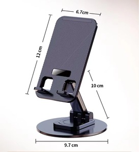 <b>Foldable</b> Upgraded Aluminum Alloy Adjustable Height 360 Rotatable Mobile Phone Holder for iPhone for Desktop - Product Image 6