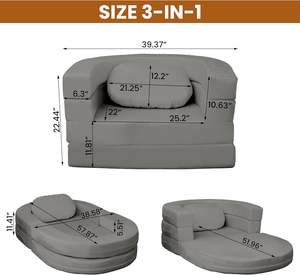 Verwijderbare Wasbare 3 In 1 Custom Zachte En Comfortabele Traagschuim Opvouwbare Menselijke Hond Bed - Product Image 3