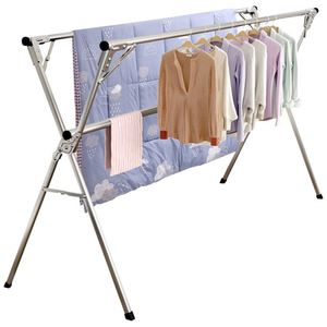 Outdoor 79 Inch Heavy Duty Stainless Steel Foldable Extendable Garment Towel Shirt Dresses <b>Blankets</b> Clothes Laundry Drying Rack - Product Image 6