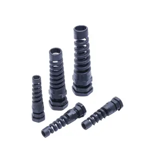 Professional Factory Price Spiral Tipped Pg7 Pg13.5 Cable Glands IP68 EPDM Nylon Cable Gland Plastic Black Strain Relief CE IP68