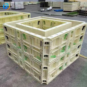 قالب عمود مربع من البلاستيك PP عالي الأداء قابل لإعادة التدوير لألواح القوالب الخرسانية، قوة عالية، صناعي، قابل لإعادة الاستخدام بسهولة - Product Image 3