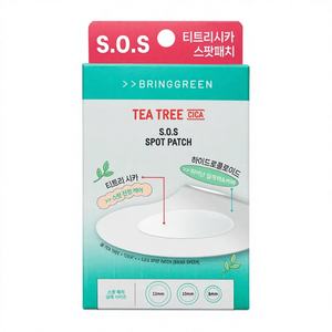 Bringgreen Tea Tree CICA วงกลมไฮโดรคอลลอยด์กันน้ำป้องกันแบคทีเรียจุดสิว75 + 25สำหรับการเกิดฝ้า - Product Image 1