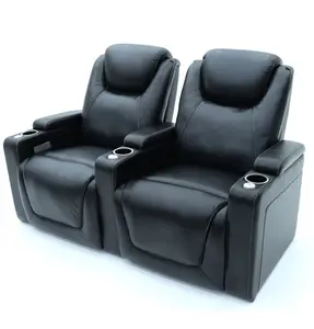 Geeks ofa Modernes Design Mikro faser gewebe Power Electric Recliner Tech Sofa Heimkino-Sitzplätze mit Power-Kopfstütze LED-Licht