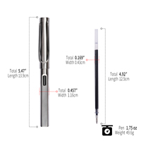 Stylo tactique de poche en alliage de titane poli de qualité supérieure, finition brillante, instrument de signature gravé, outil d'écriture EDC de luxe avec clip