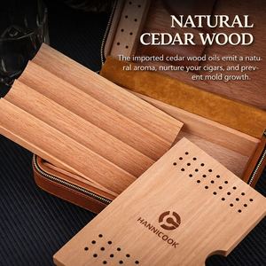 Étui à cigares en cuir à motif crocodile, étui à cigares portable de voyage, étanche, avec fermeture éclair, porte-cigares de luxe, cadeau pour homme - Product Image 3