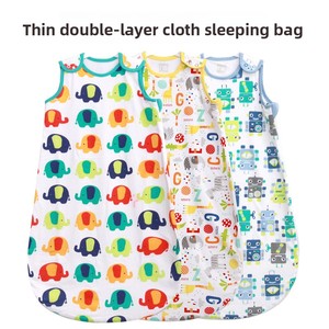 Sac <span class=keywords><strong>de</strong></span> couchage bébé 100% coton double couche anti-gigotement pour enfants, idéal pour <span class=keywords><strong>chambre</strong></span> climatisée en été - Product Image 2