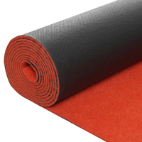 Tapis rouge antidérapant en PVC avec motifs floraux, doux et lavable, idéal pour le bureau, la maison, les mariages et les prières - Le favori des hôtels - Vente chaude