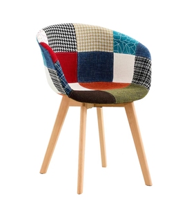 <span class=keywords><strong>Fauteuil</strong></span> rétro moderne avec blocage des couleurs chaise de salon vintage pour la maison bureau chambre bar extérieur pieds en <span class=keywords><strong>bois</strong></span> rangement en tissu - Product Image 1