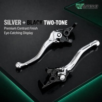 Kit de leviers de frein et d'embrayage complets en aluminium pour Sur-Ron Ultra Bee, paire arrière, argent/noir, kit de mise à niveau