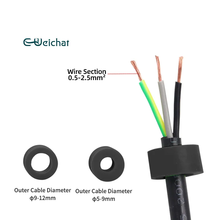 E-Weichat Conector elétrico giratório à prova d'água conector rápido à prova d'água conector de cabo à prova d'água ip68