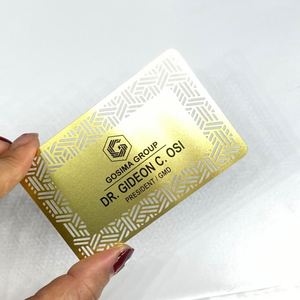 Cartes de visite professionnelles en acier inoxydable gravées sur mesure de haute qualité avec logo et code QR - Product Image 2