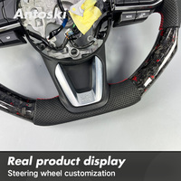 Volante Personalizado de Fibra de Carbono Forjado para Mazda 2 3 6 CX3 CX8 CX9 CX-4 CX-5 Rx-7 CX5, Accesorios Interiores para Coche Mazda
