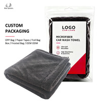 Serviette de séchage pour voiture en microfibre gaufrée avec logo personnalisé, 1200 GSM, épaisse et sans peluches, pour lavage et detailing automobile