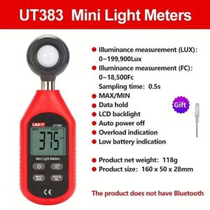 UNI-T UT383 Industrial Grade <strong>Digital</strong> Lux <strong>Meter</strong> 199,900 Luminance Tester for Precise Light Measurement UT383BT with Bluetooth - Product Image 2
