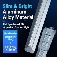 Vente en gros de lampes LED pour aquarium en aluminium mince de 6,5 mm - Lampe submersible pour aquarium à spectre complet - Personnalisation OEM ODM en usine