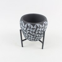 Ventes en gros de pots à fleurs en ciment au design classique pour la décoration de la maison et du jardin, utilisation en extérieur/intérieur