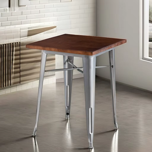 Metal de madera <span class=keywords><strong>VIP</strong></span> restaurante al aire libre vestíbulo del hotel restaurante comercial mesa y silla y mesa para restaurantes - Product Image 3