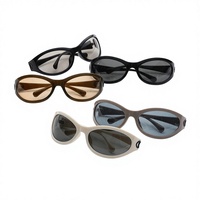 Lunettes de soleil en forme de cœur, style rétro chic, anti-UV, pour femmes, modèle HD 17039, préférées des influenceuses.