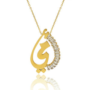 Colar de Moda com Pingente de Aço Inoxidável com Caligrafia Árabe Islâmica em Zircônia para Mulheres, Atacado 2026 Novo - Product Image 6