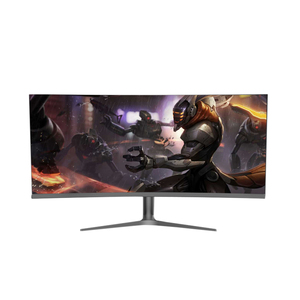 หน้าจอโค้ง 37.5 ''จอภาพเล่นเกม 100 144Hz ตัวเลือกหน้าจอเกมรีเฟรชสูง