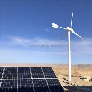 Toptan yatay tip 2KW 96V 220V 380V 3300mm Rotor çapı rüzgar türbini enerji sistemi ev için