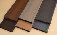 Dalles de terrasse extérieures composites de drainage, design contemporain à grain de bois lisse et perforé pour le contour de la piscine