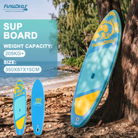 Planche de SUP gonflable imprimée pour dropshipping UE, super large 350 cm, stock UE, charge maximale 205 kg, livraison en une seule pièce pour
