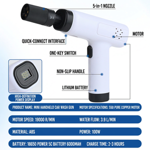 Customized mini Portable Wireless <b>Car</b> <b>Washer</b> Powerful Handheld Household Small High-Pressure Water Gun for <b>Car</b> Washing Wholesale - Product Image 1