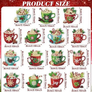 Kit de broderie diamantée DIY Songwoo en gros, motif écossais de Noël, pour porte-clés et ornements - Product Image 4