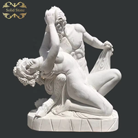 Statue de jardin en marbre personnalisée, sculpture de cheval en marbre, ange divin en pierre naturelle pour l'extérieur