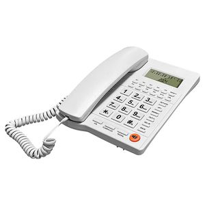 Téléphone Filaire de Bureau ou Domestique avec Haut-Parleur et Identification de l'Appelant, Poste Téléphonique <span class=keywords><strong>Simple</strong></span>, Robuste et Économique pour Chambres d'Hôtel - Product Image 1