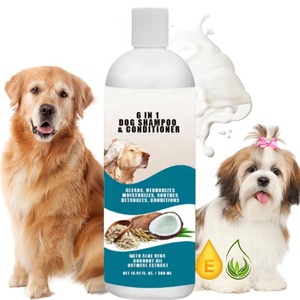 Shampooing et revitalisant pour animaux de compagnie 6 en 1 Nettoyage en profondeur des cheveux Produits de toilettage <span class=keywords><strong>anti</strong></span>-démangeaisons Shampooing hypoallergénique pour chiens et chats - Product Image 1